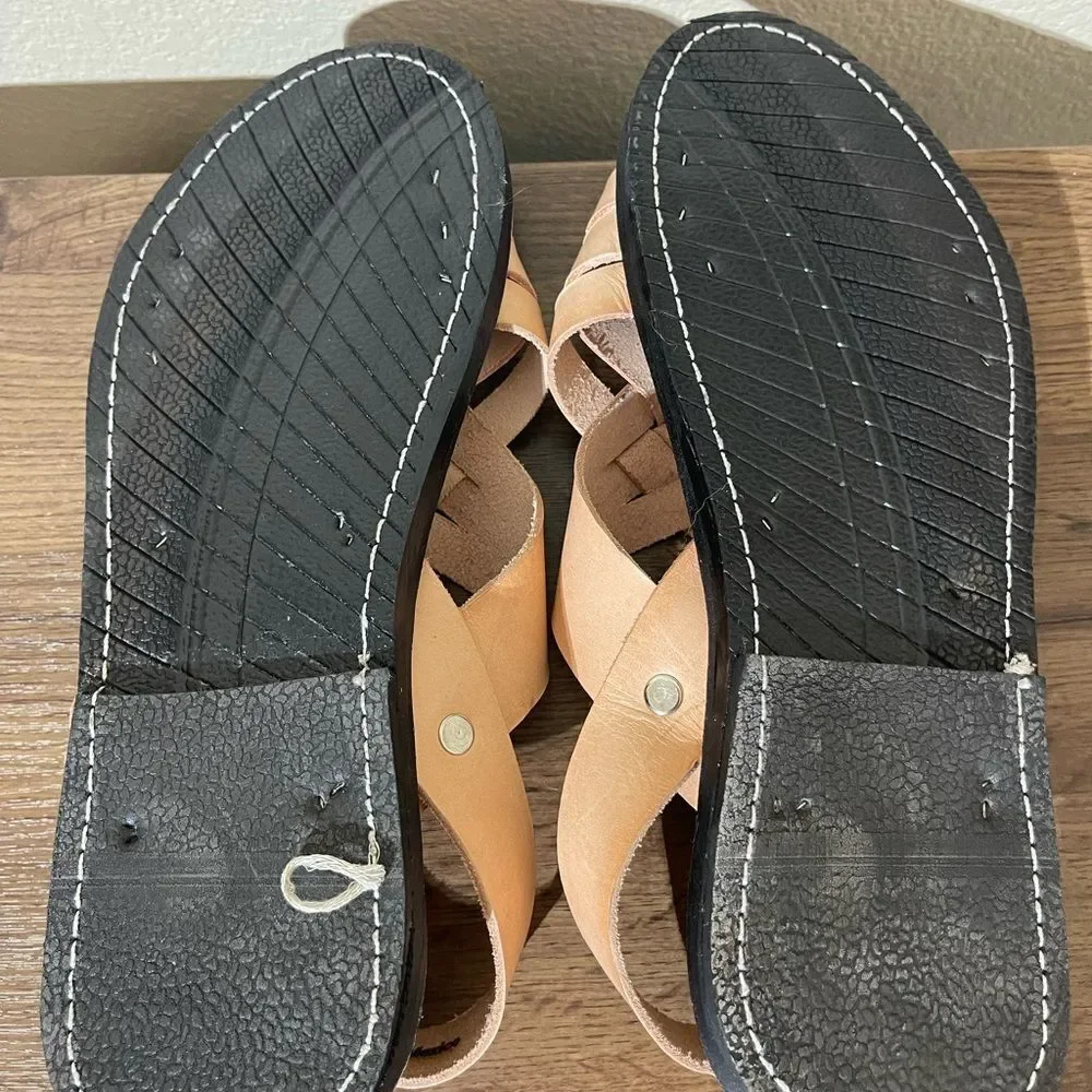 Alex Crane Men's Tan Leather Sandals
